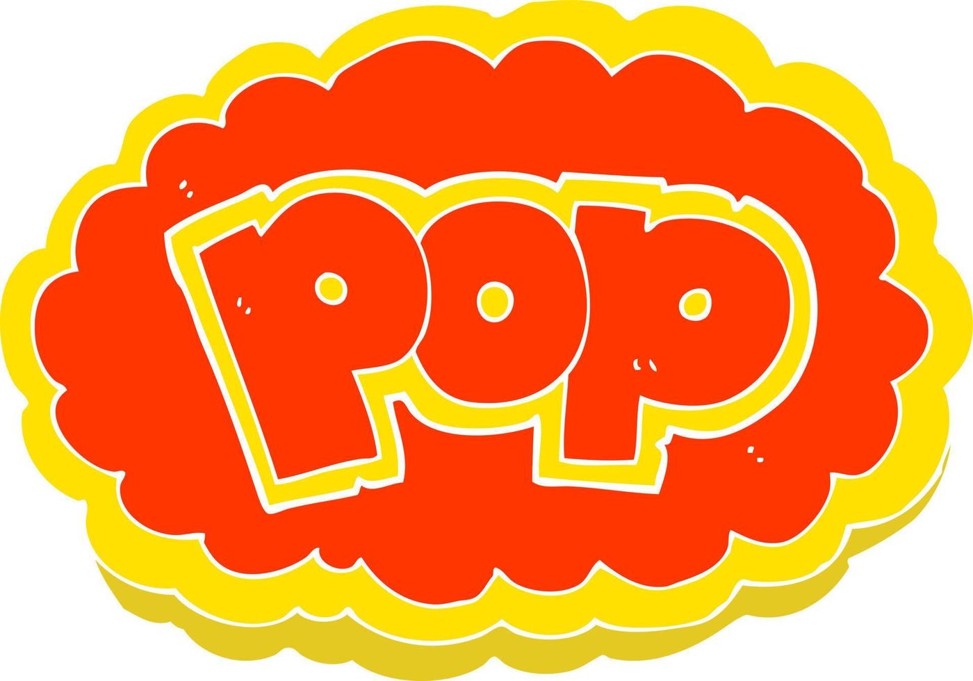 flat color illustration of a cartoon POP symbol vector