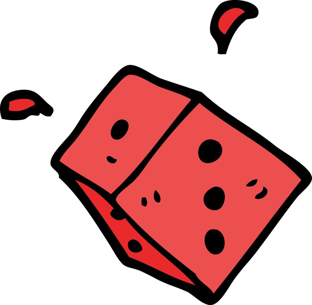 cartoon doodle rolling dice 12207744 Vector Art at Vecteezy