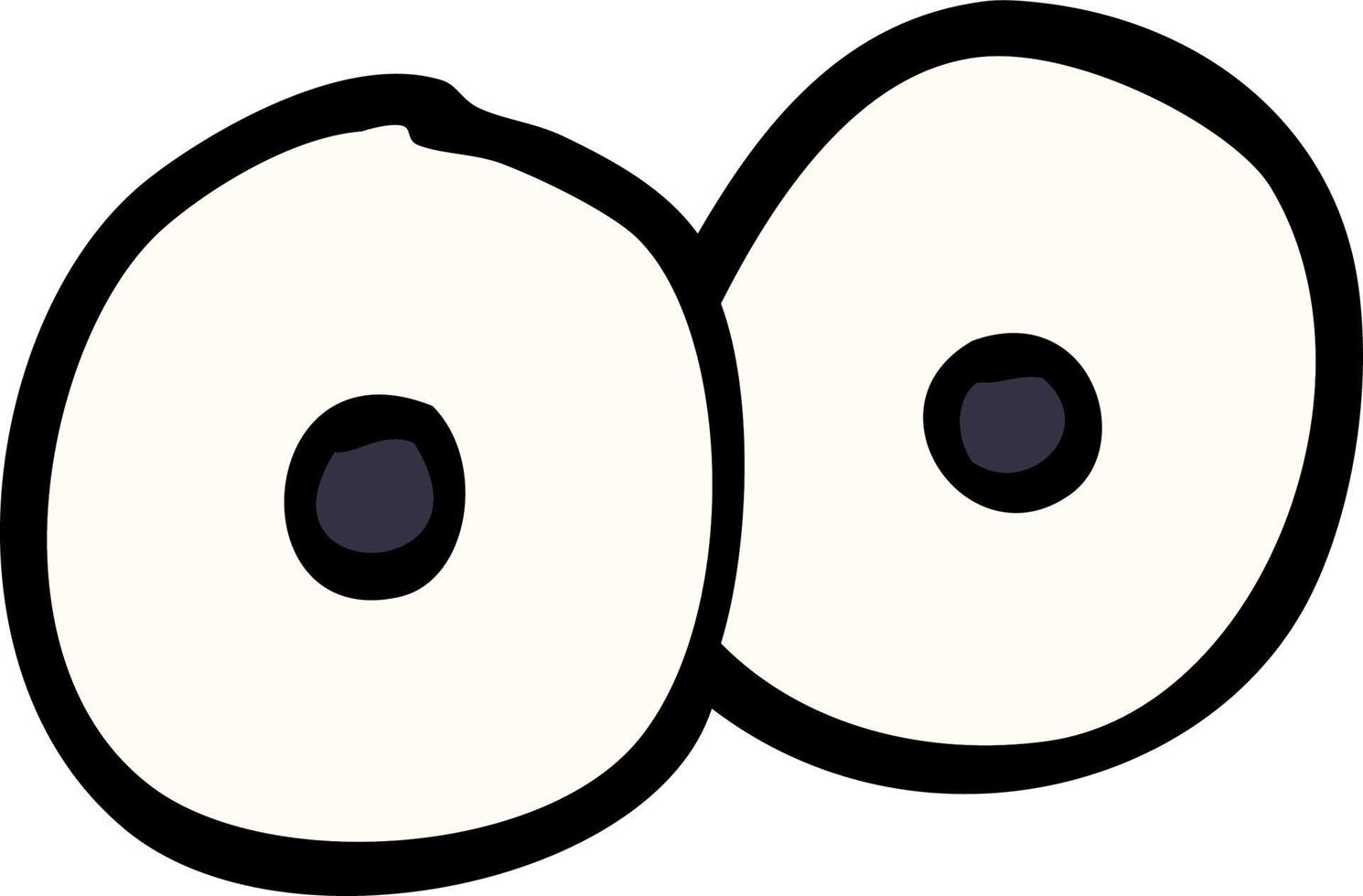 cartoon doodle staring eyes vector