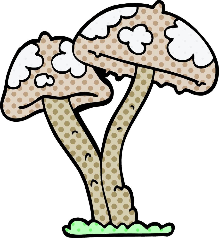 cartoon doodle mushroom vector