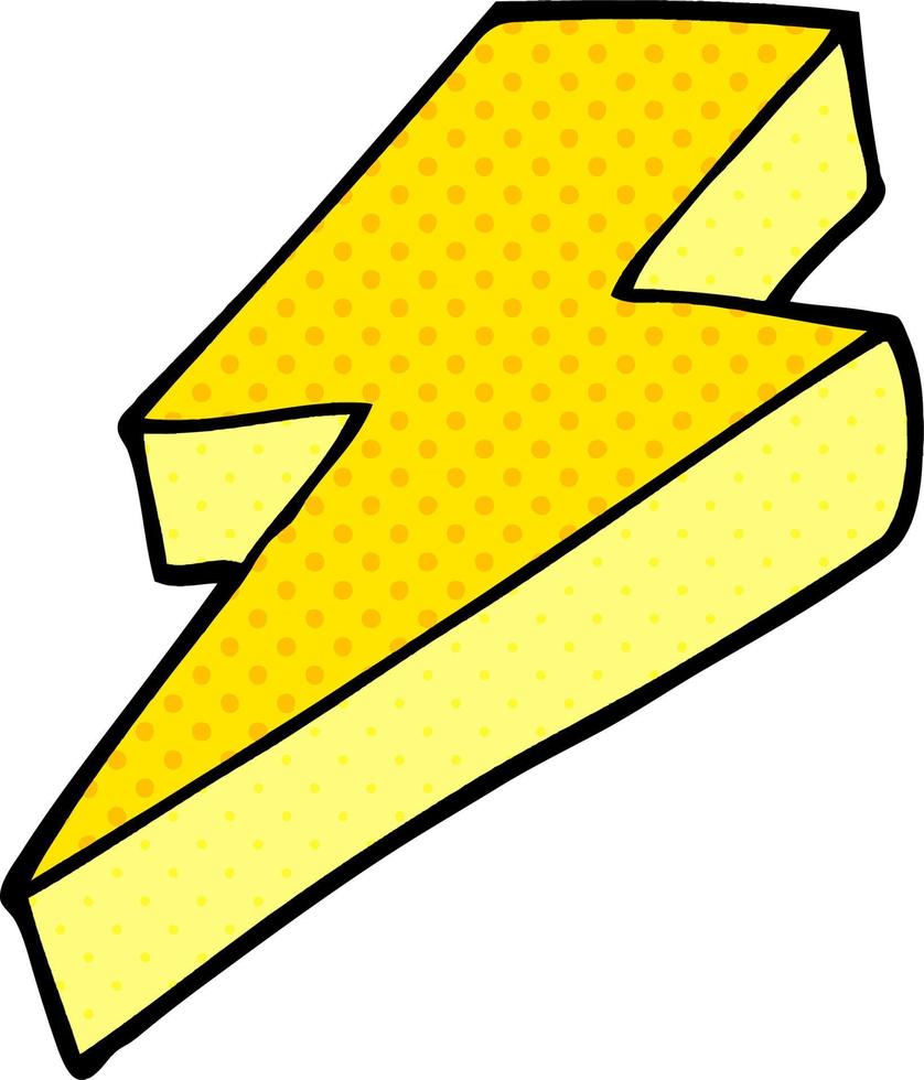 cartoon doodle thunder bolt vector