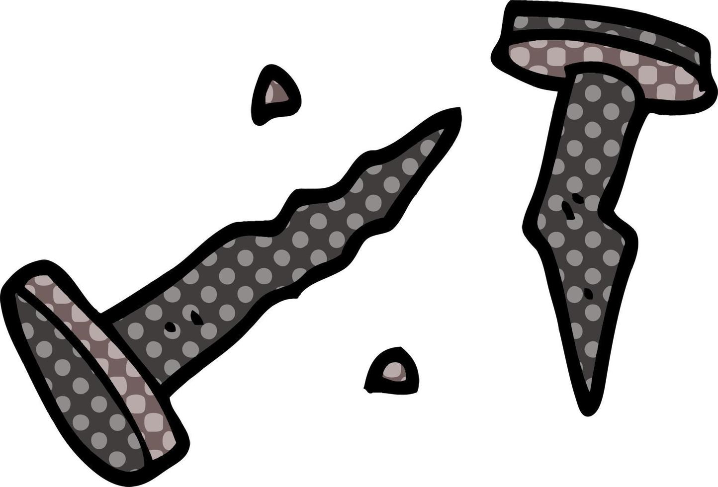 cartoon doodle nails vector