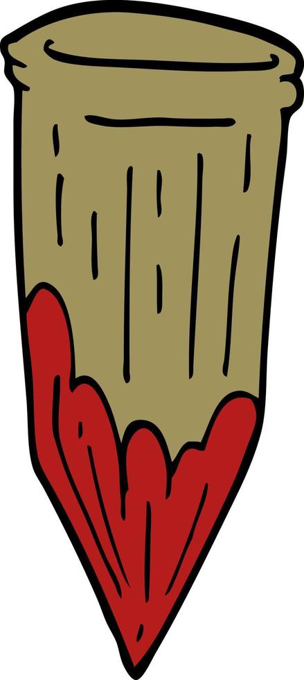 cartoon doodle vampire stake vector