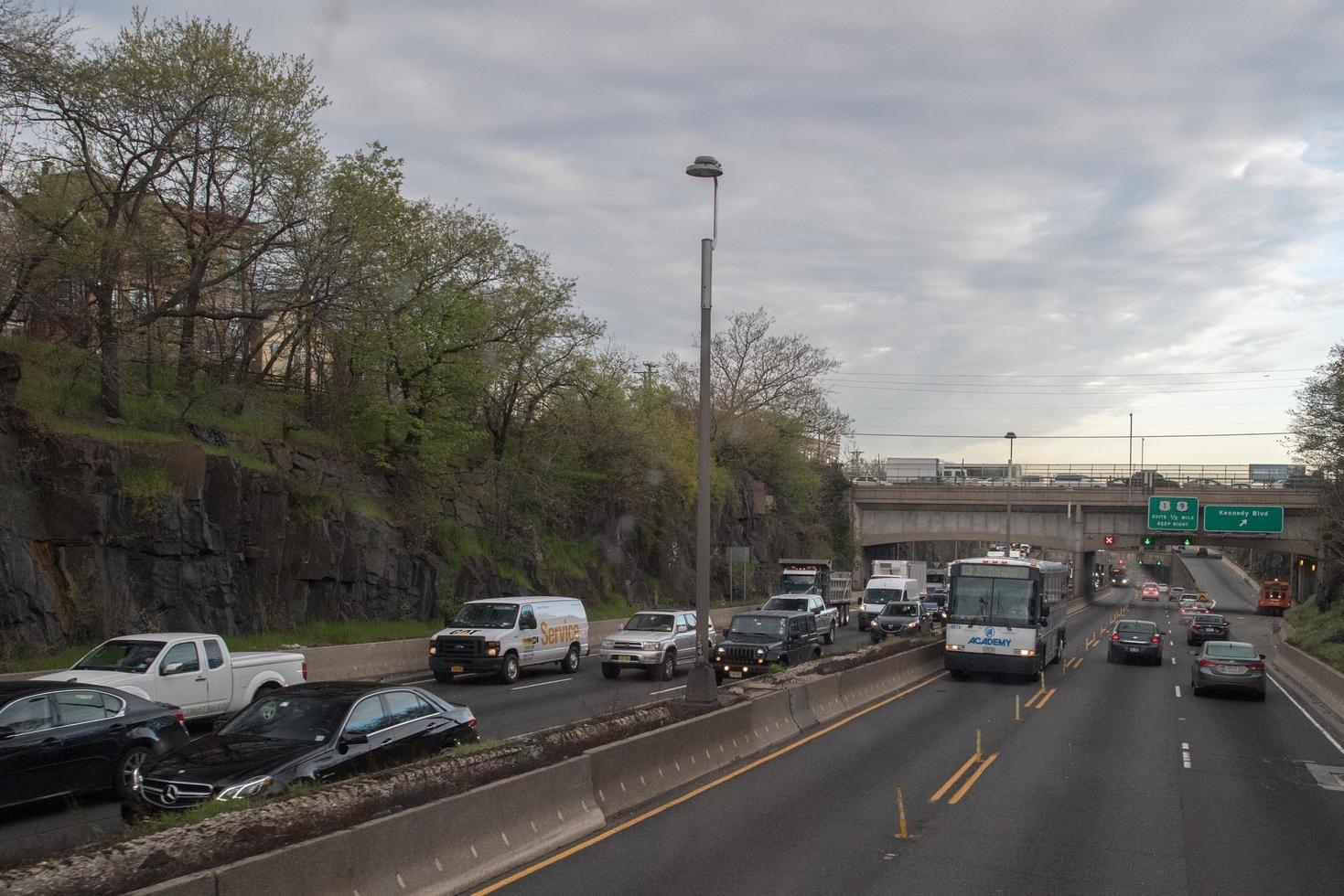 NEW YORK, USA - APRIL 24 2017 - Traffic from NY to New Jersey photo