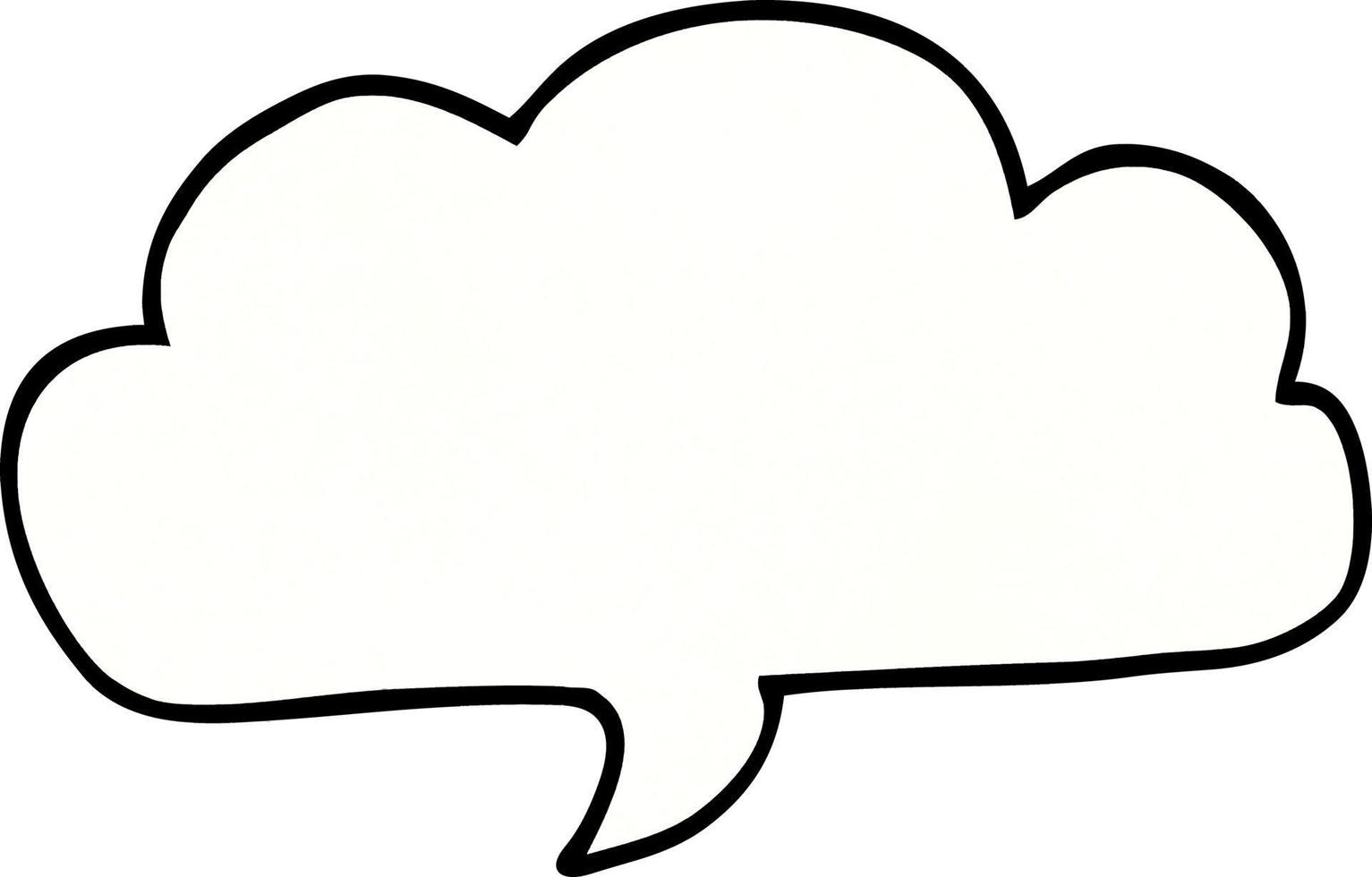 cartoon doodle cloud speech bubble vector