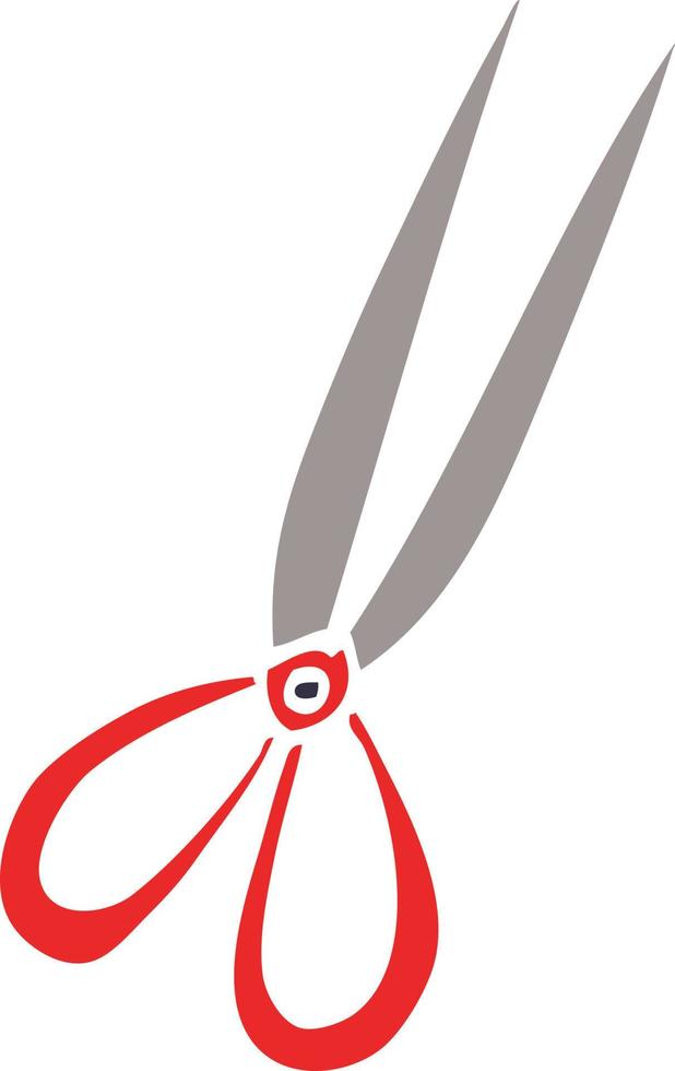 cartoon doodle open scissors vector