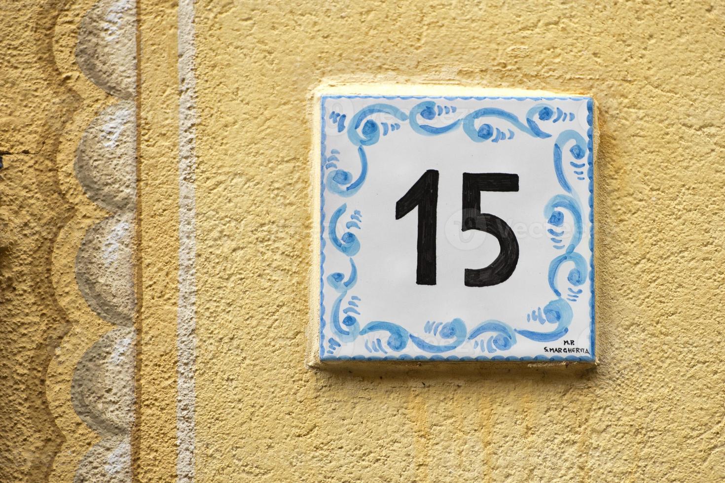 Ceramic number tile photo