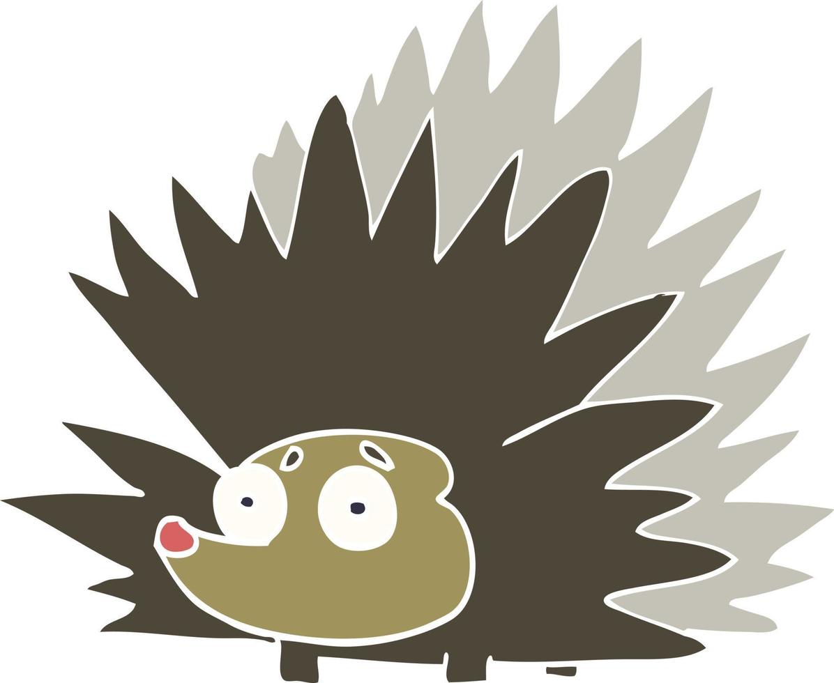 cartoon doodle spiky hedgehog vector