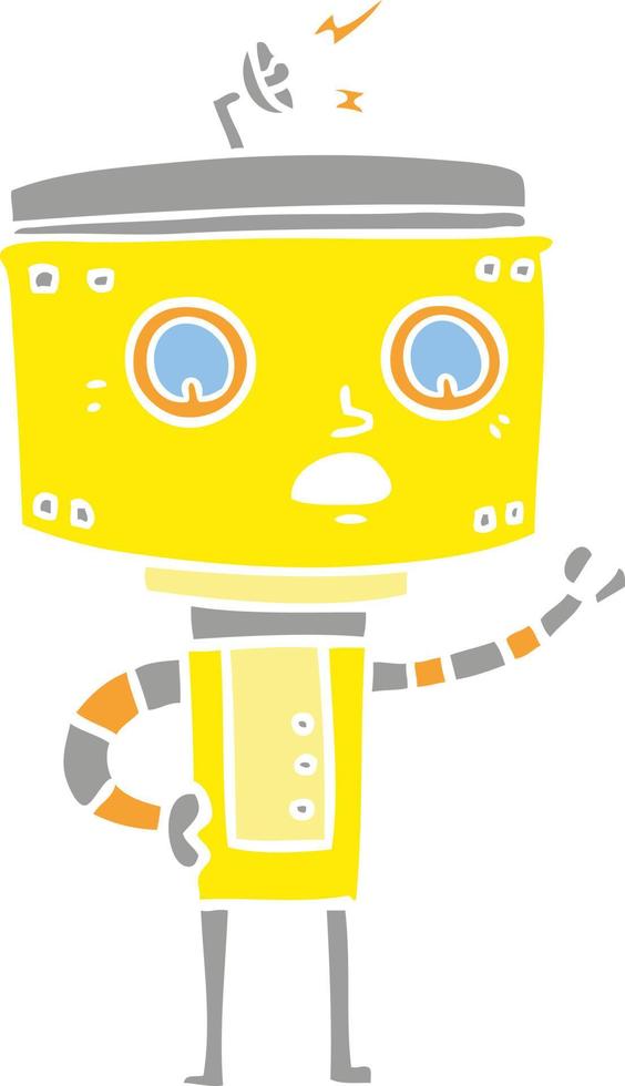 flat color style cartoon robot vector