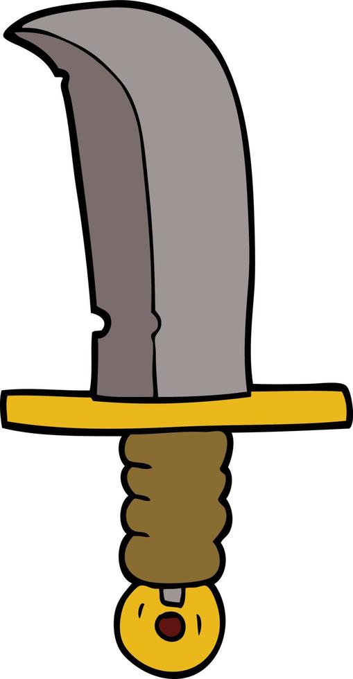 cartoon doodle dagger vector