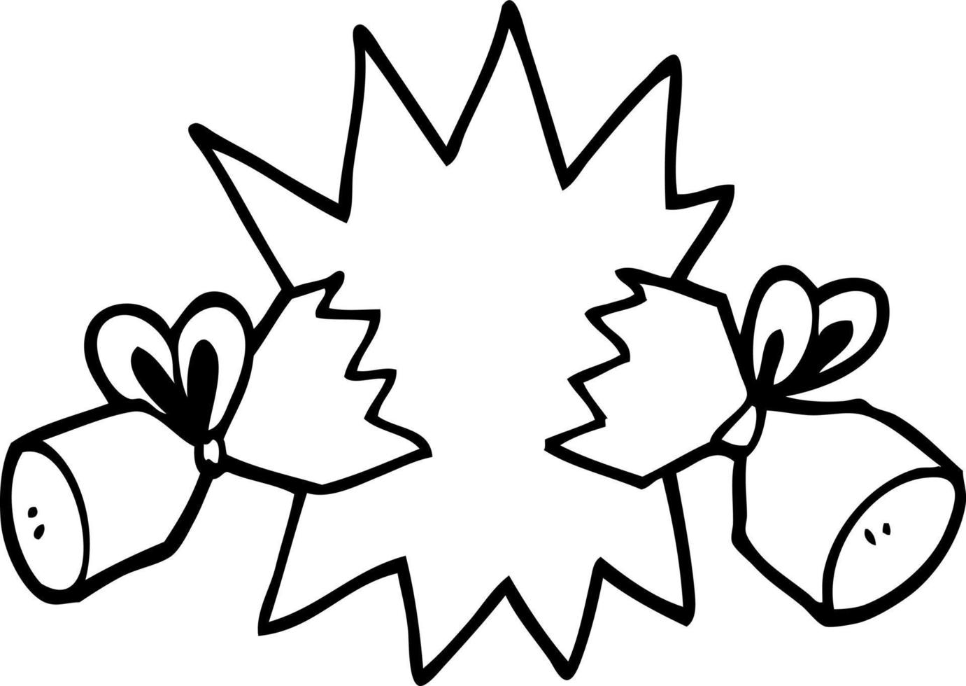 line drawing cartoon cracker vector