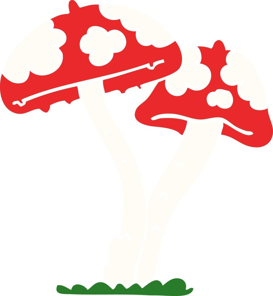 cartoon doodle mushroom vector