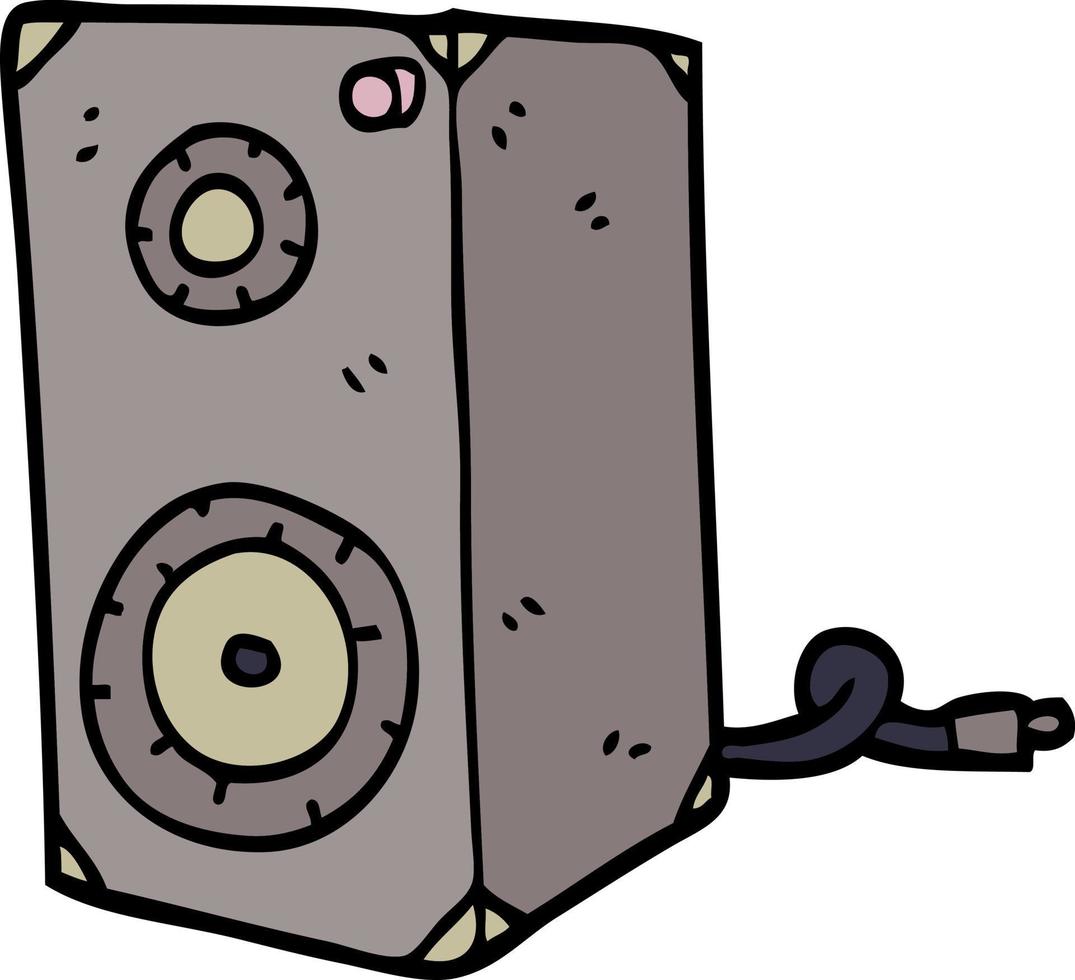 caja de altavoz de garabato de dibujos animados vector