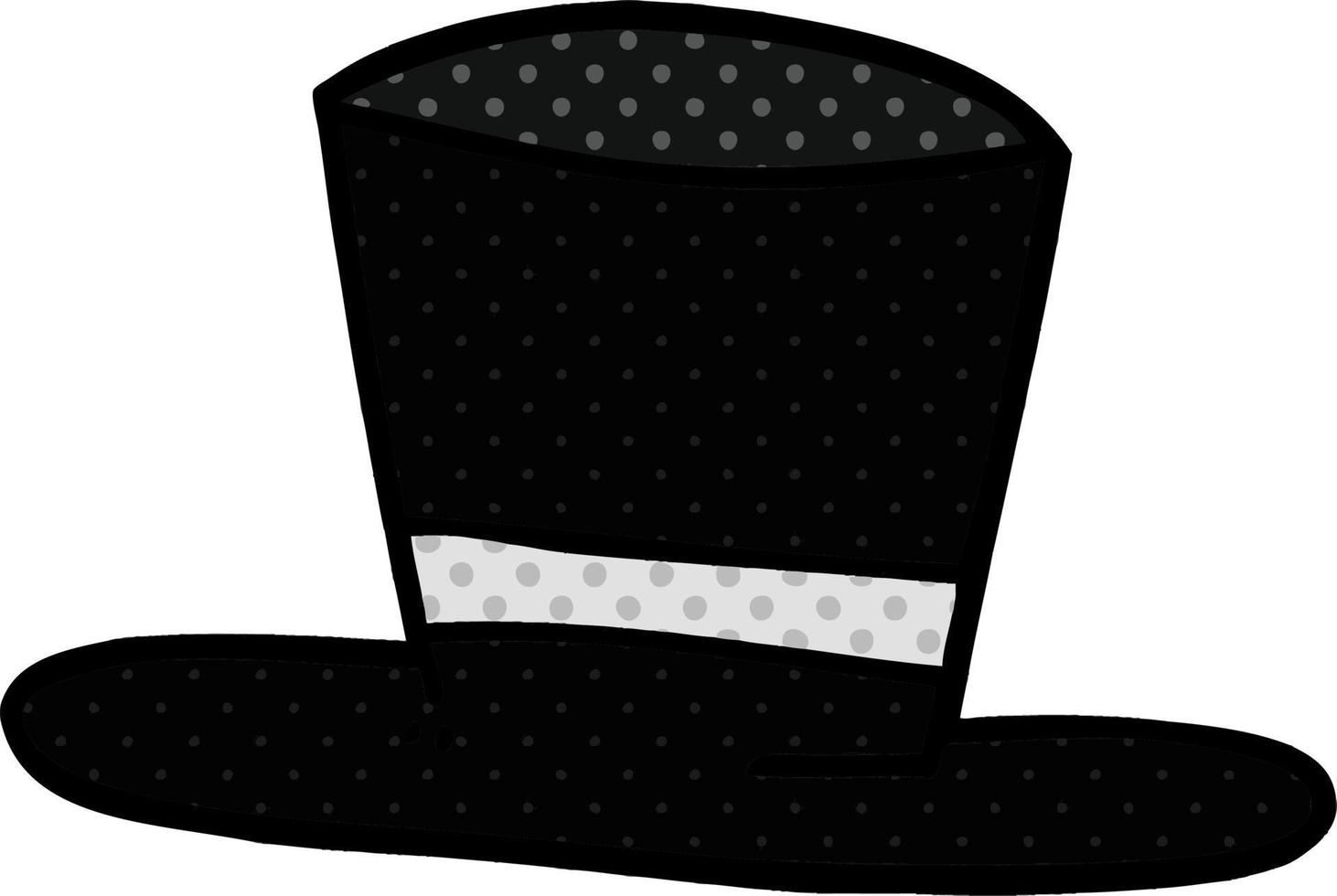 cartoon doodle top hat vector