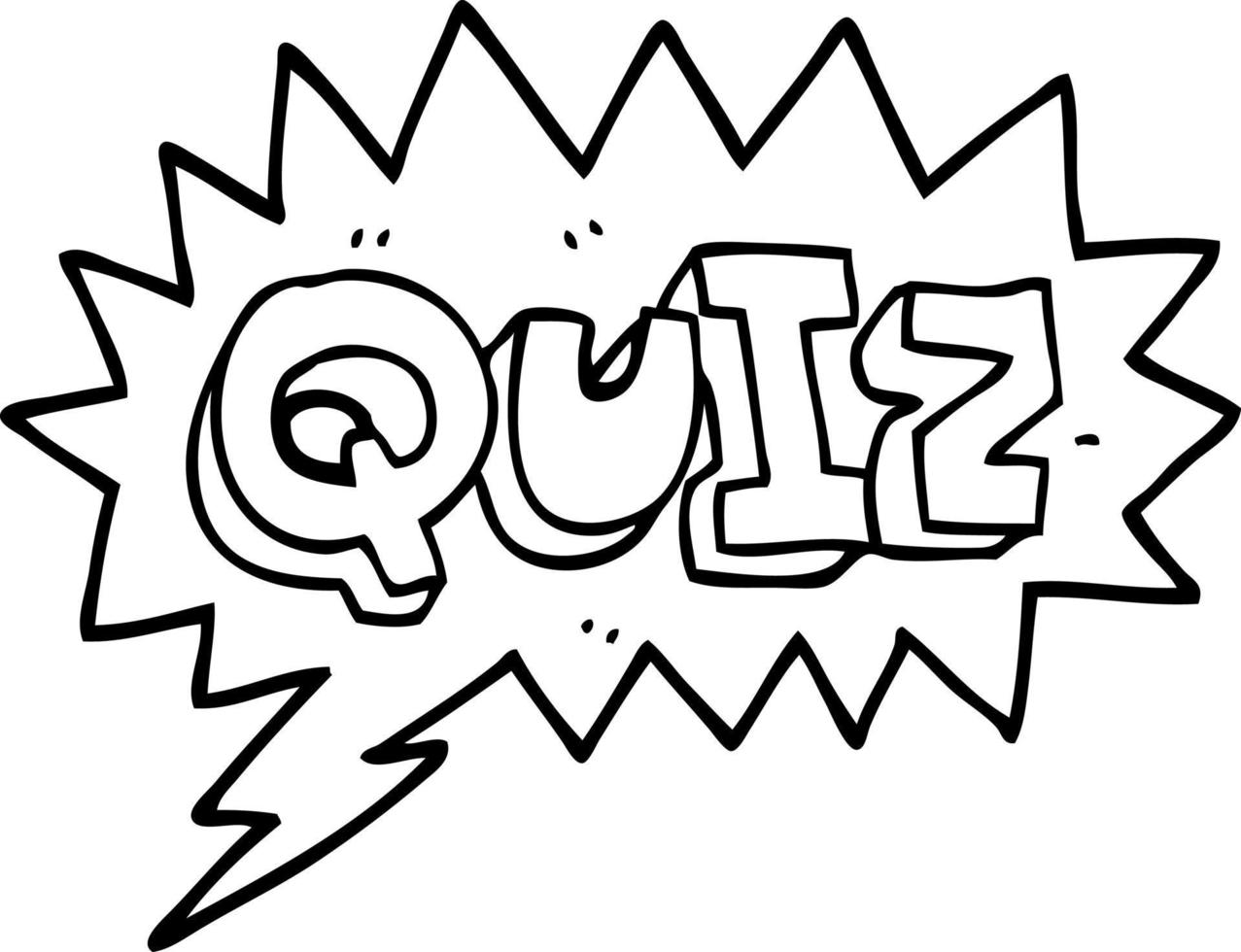 line drawing cartoon font quiz vector