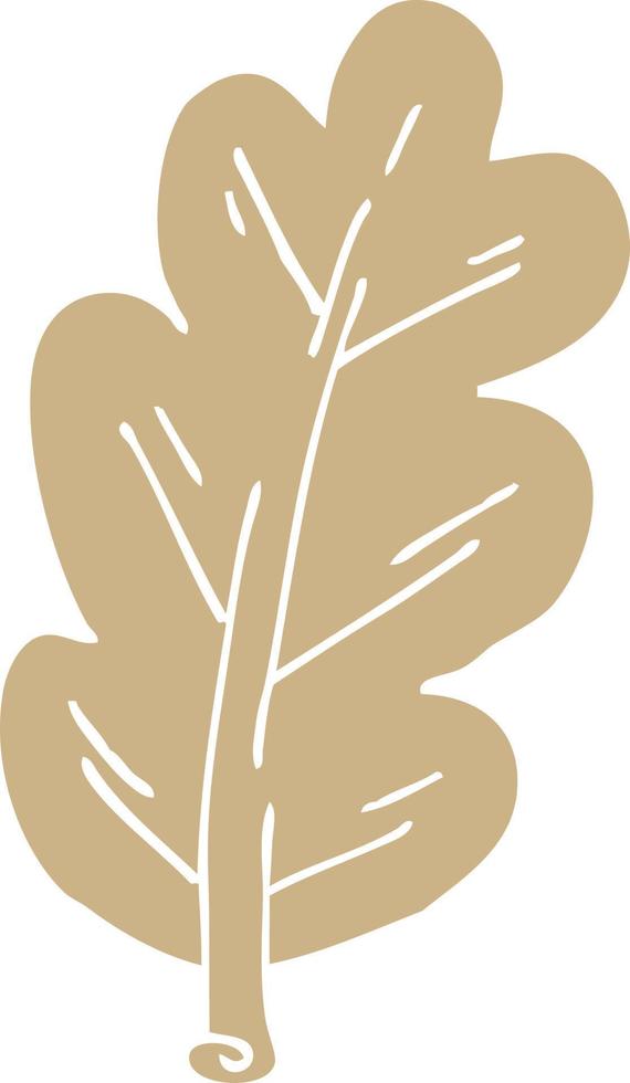 cartoon doodle leaf vector