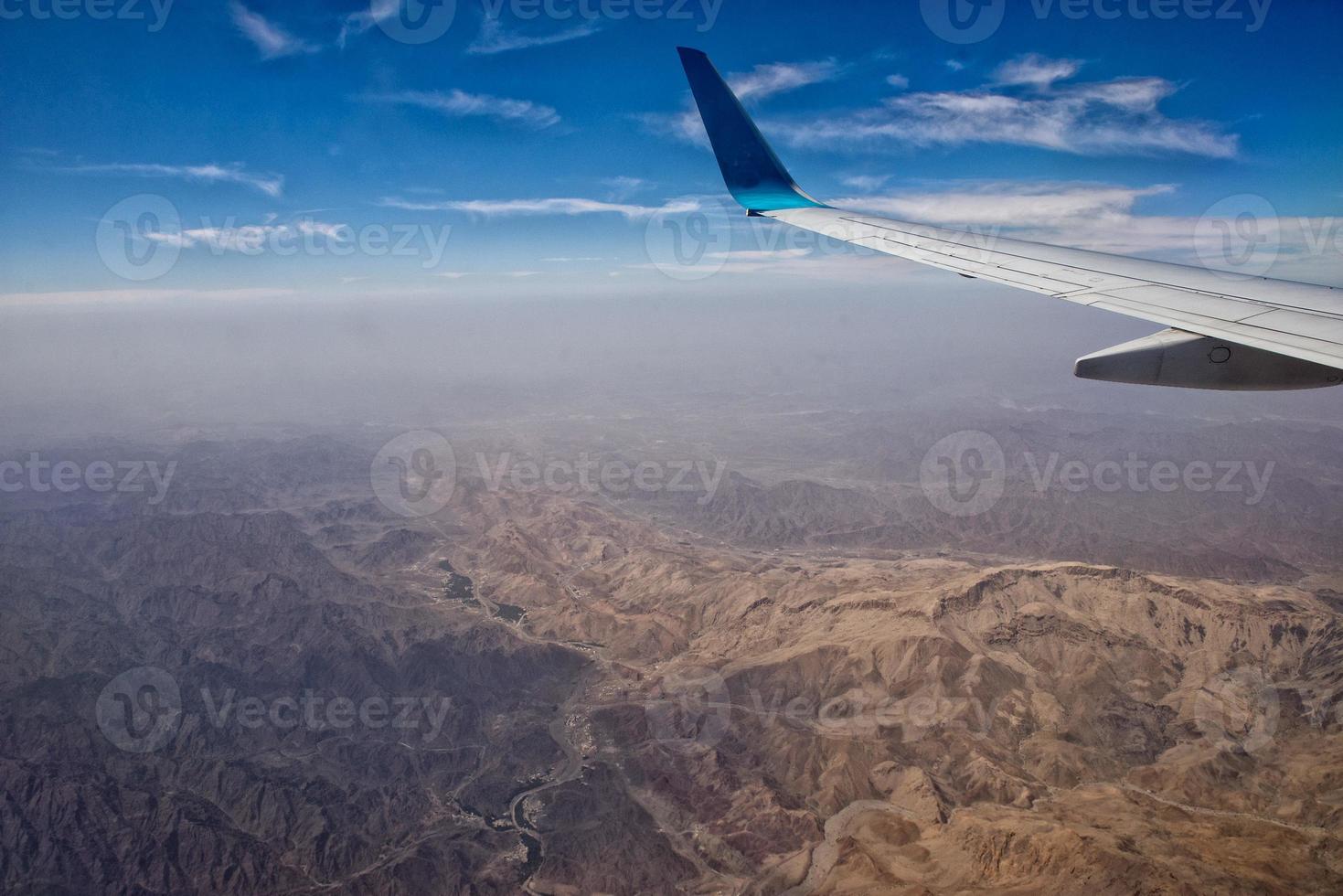 Arabic peninsula oman mountains aerial panorama photo