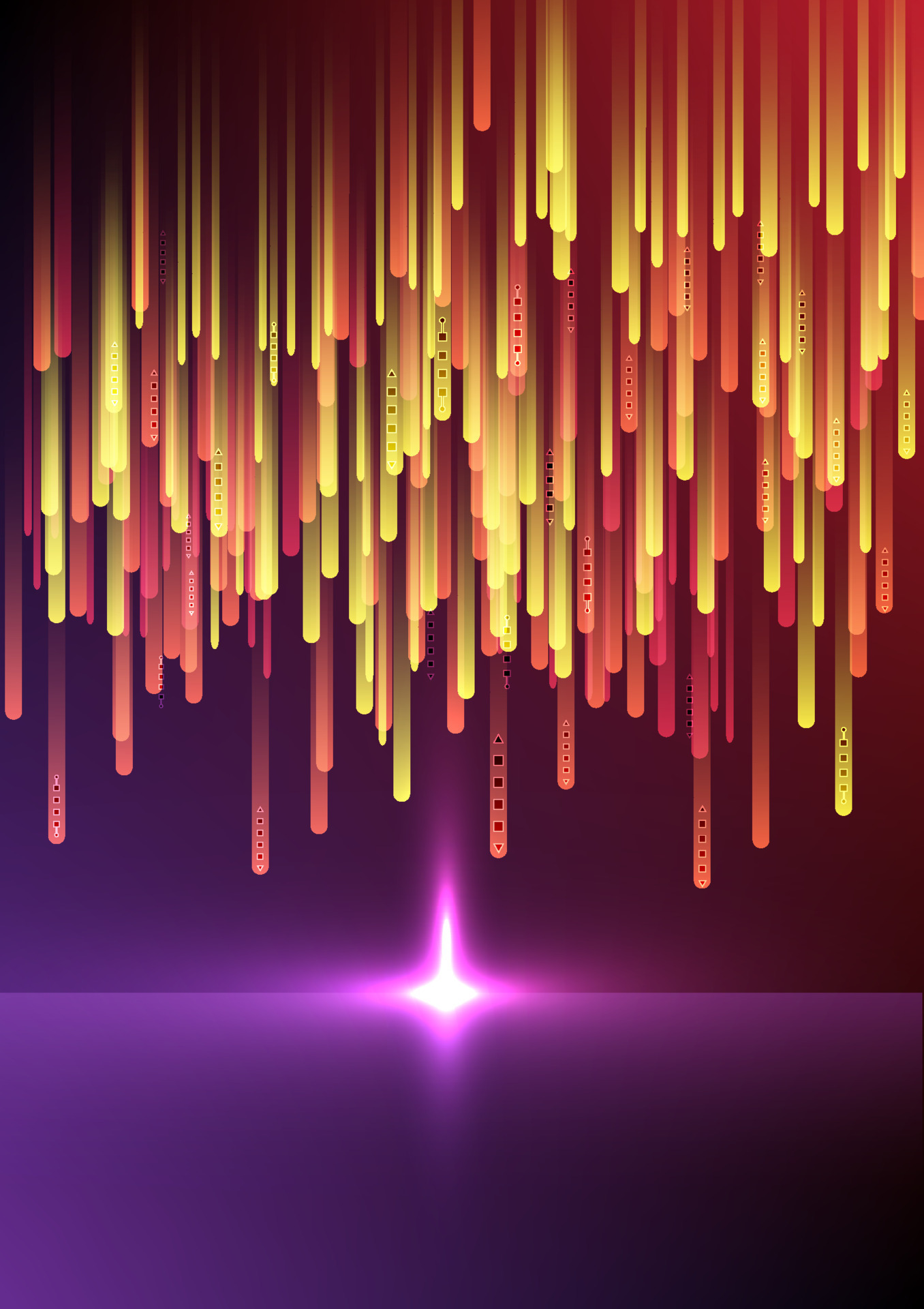 Purple light background red and digital technology line concept of