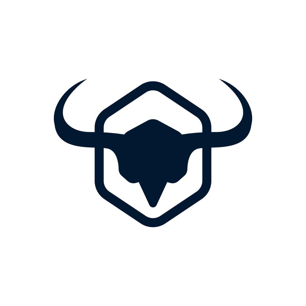 diseño de ilustración de logotipo de toro moderno para su empresa o negocio vector