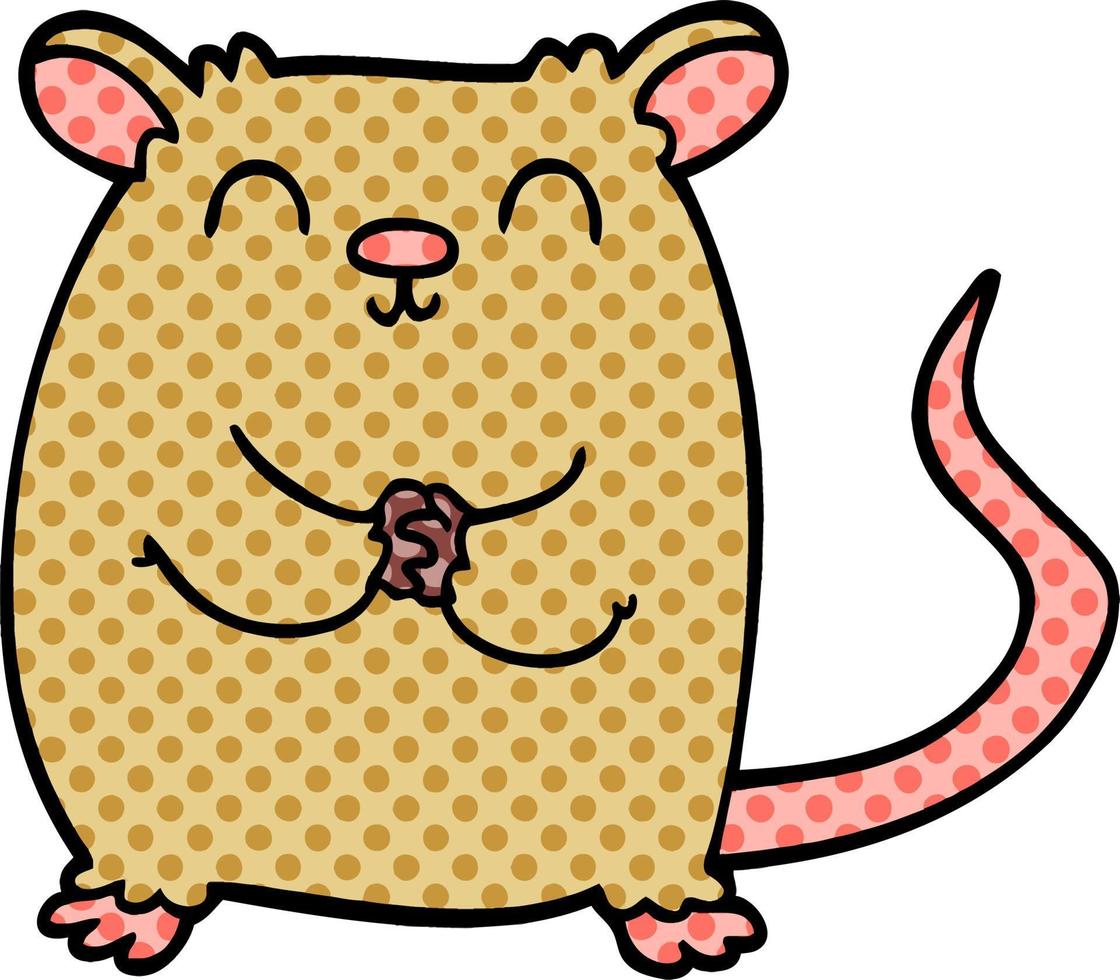 ratón de garabato de dibujos animados vector