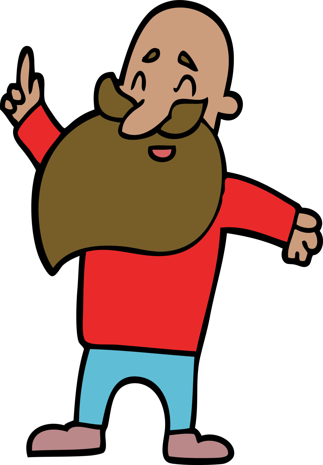 cartoon doodle man with beard 12208844 Vector Art at Vecteezy