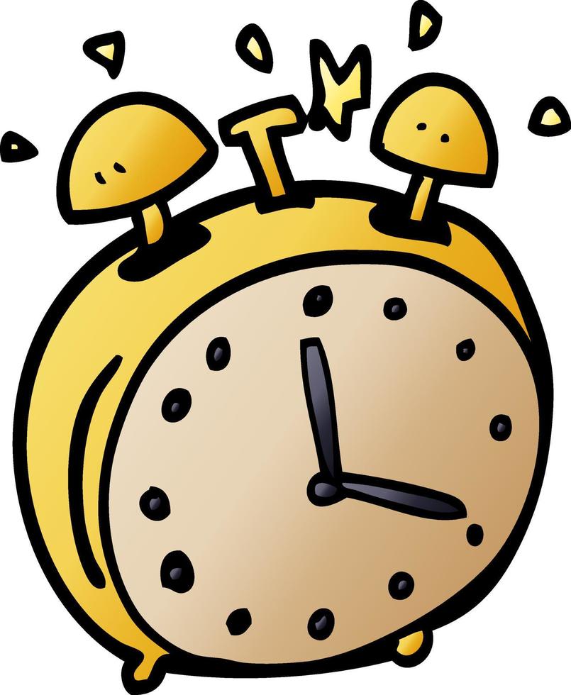 cartoon doodle alram clock vector