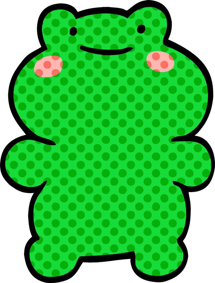 funny cartoon doodle frog vector
