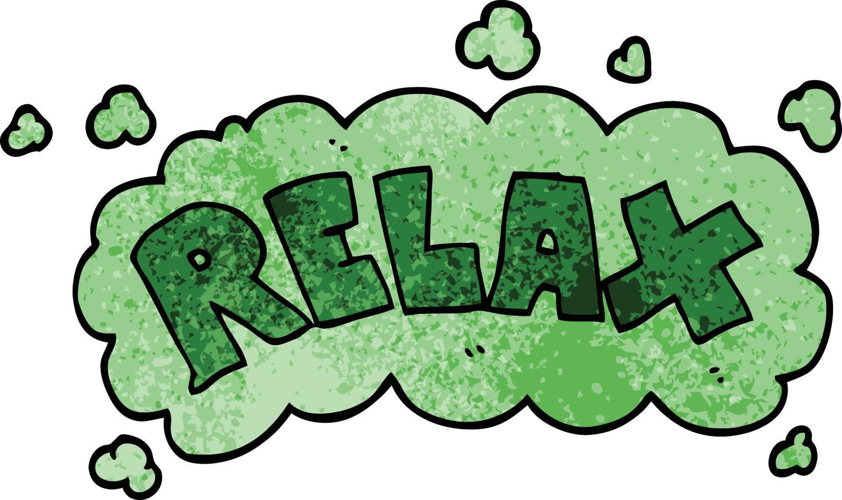 cartoon doodle relax symbol vector