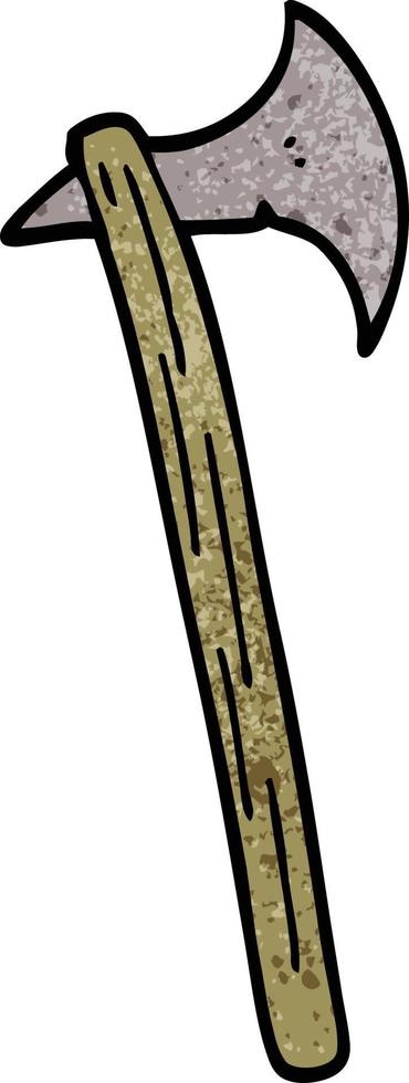 cartoon doodle long axe vector