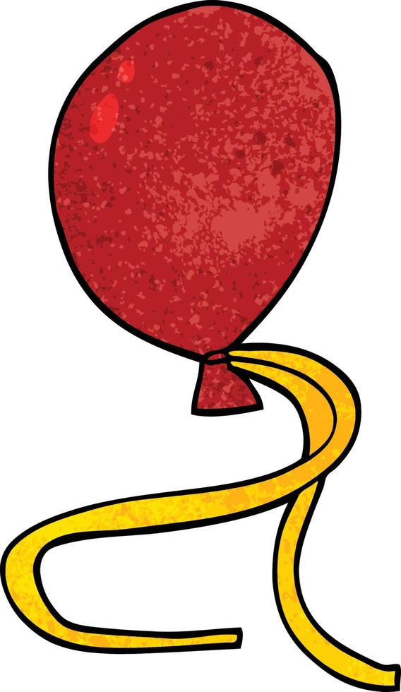 cartoon doodle red balloon vector
