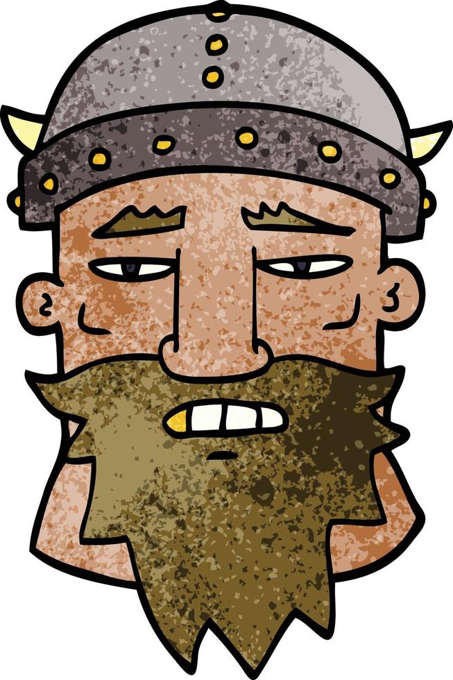 cartoon doodle angry warrior vector
