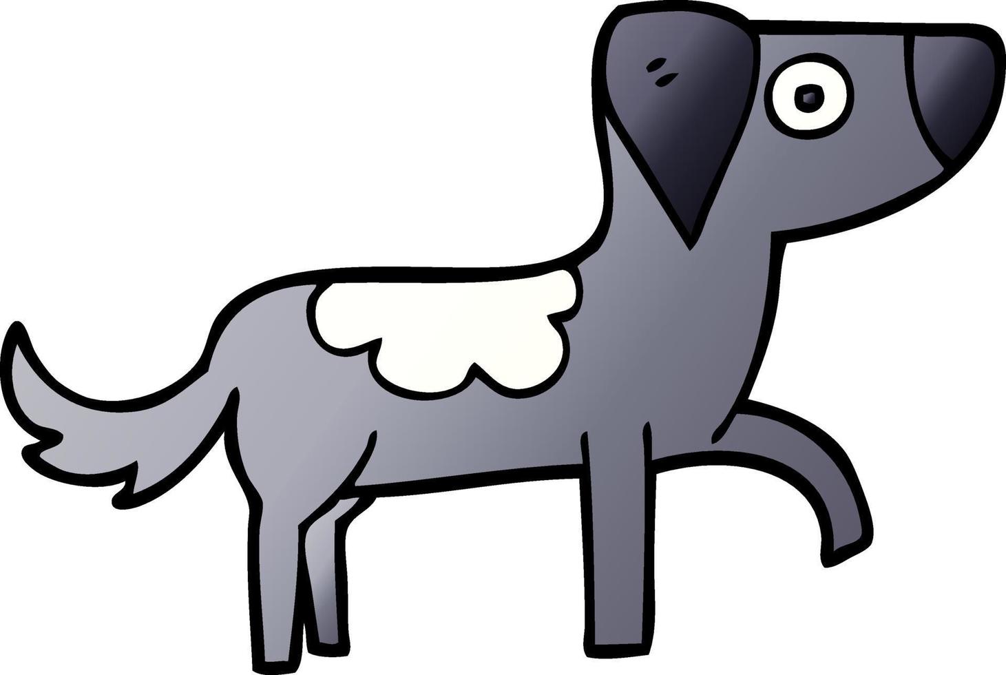 cartoon doodle happy dog vector