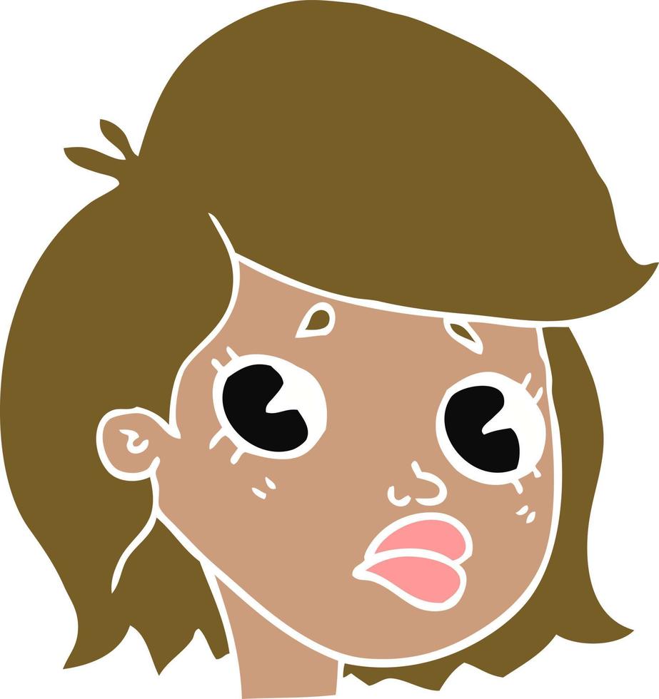 cartoon doodle sad girl vector