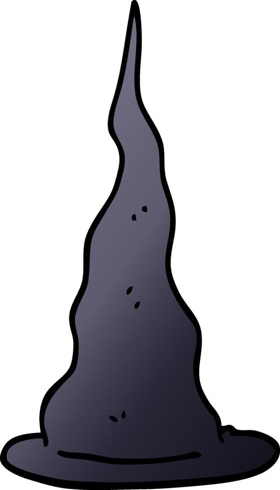 cartoon doodle witch hat vector
