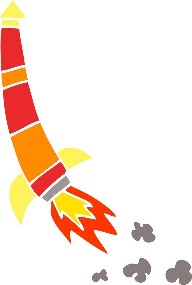 cartoon doodle space rocket vector