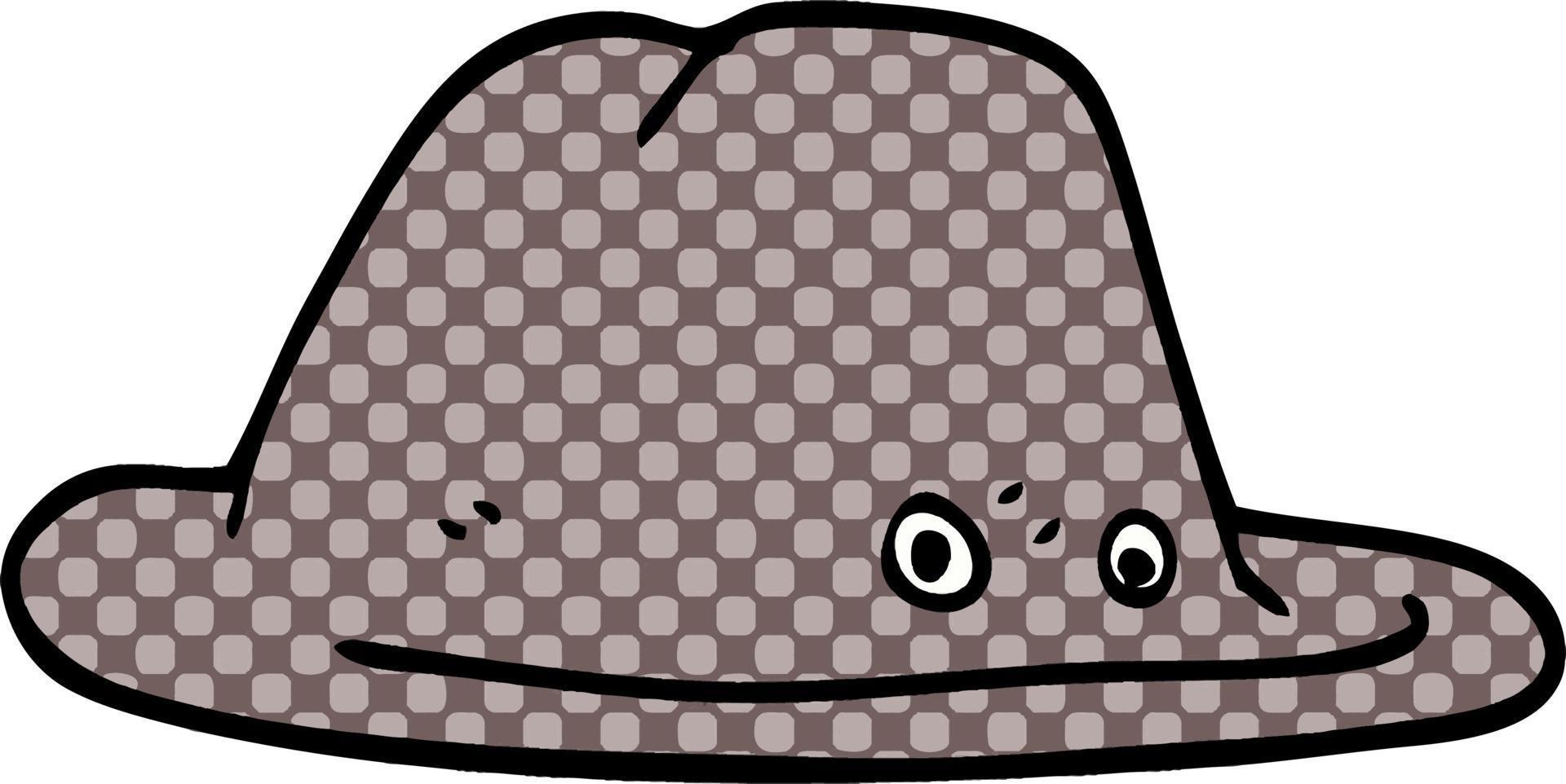 cartoon doodle hat vector