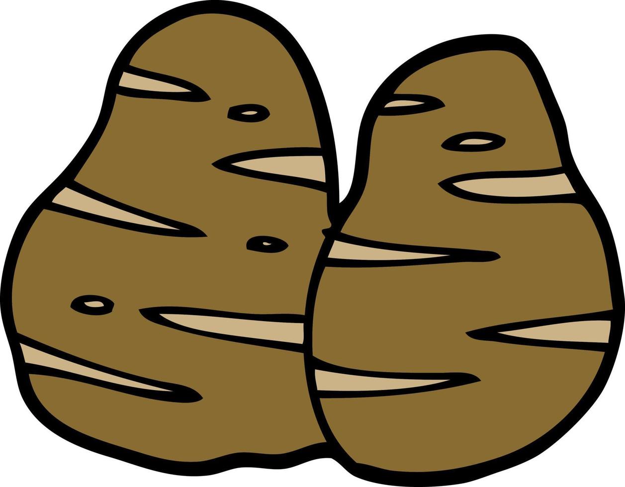 cartoon doodle potatoes vector