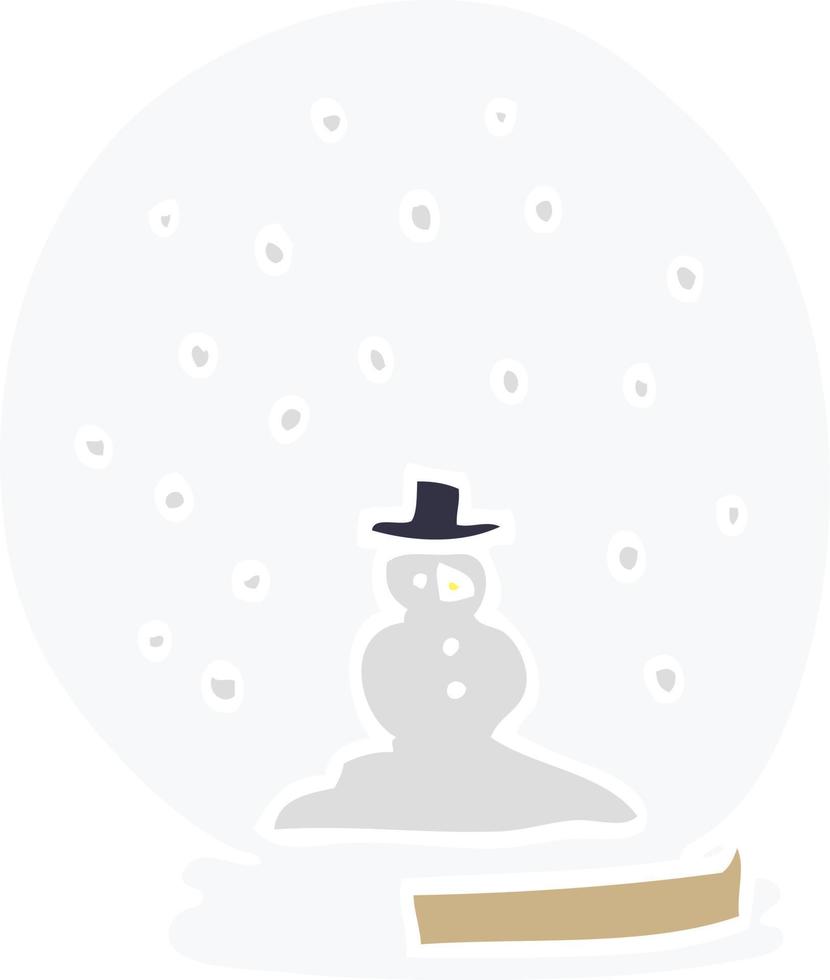 caricatura, garabato, snowglobe vector