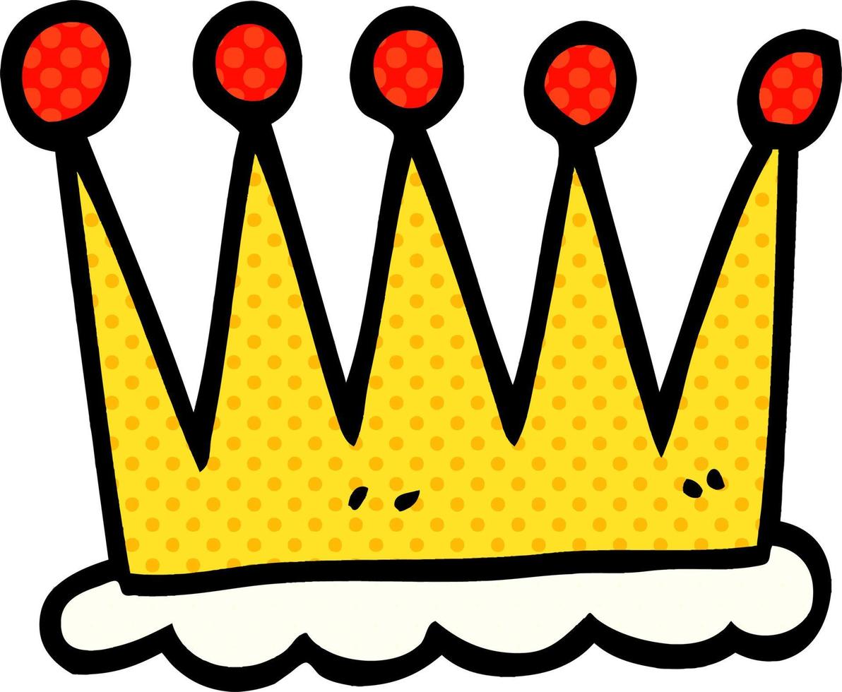 simple cartoon doodle crown vector