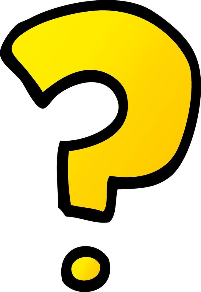 cartoon doodle question mark vector