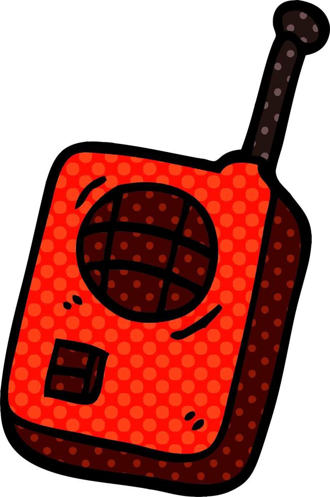 cartoon doodle walkie talkie vector