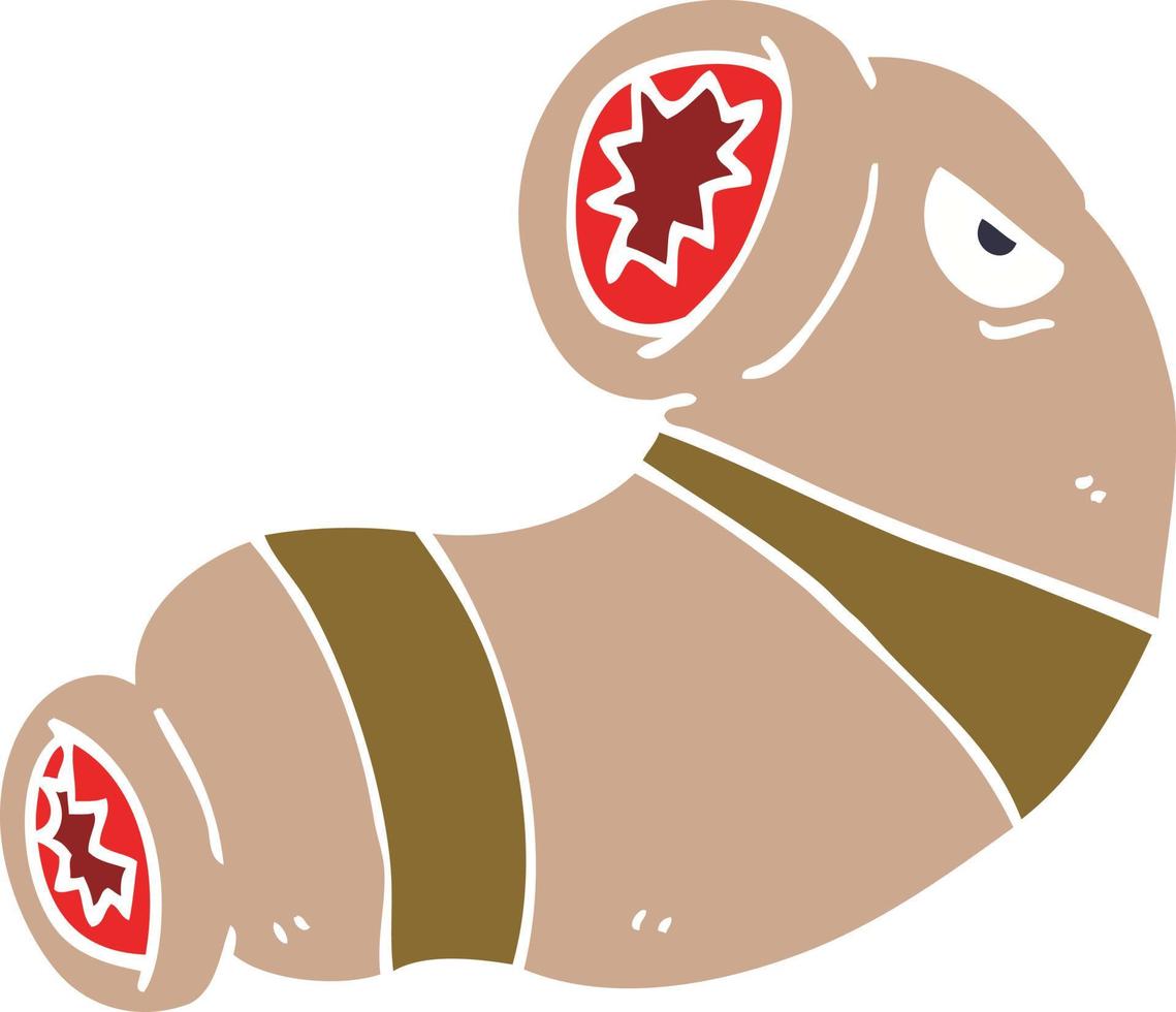 cartoon doodle monster leech vector