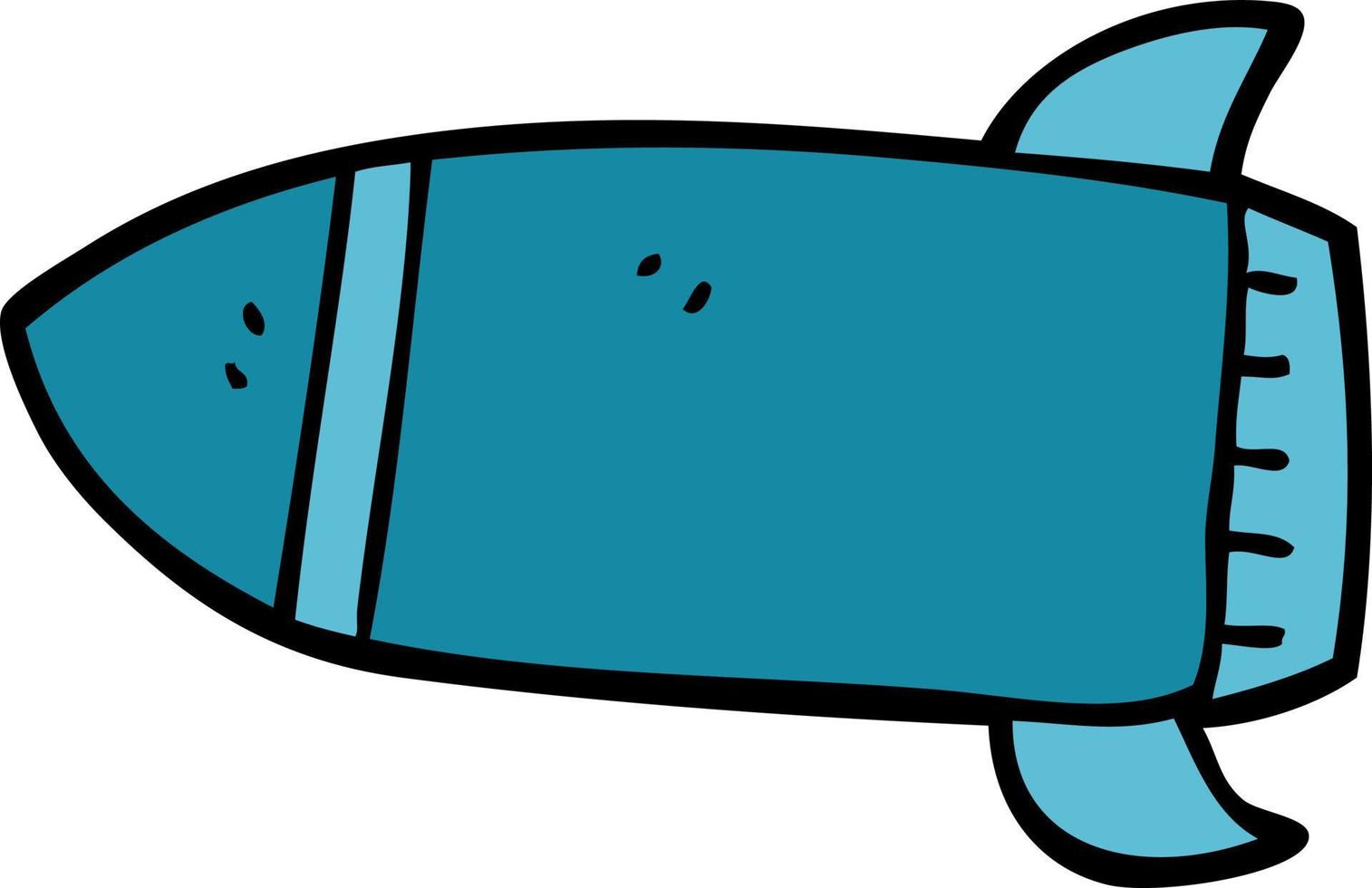 cartoon doodle rocket vector