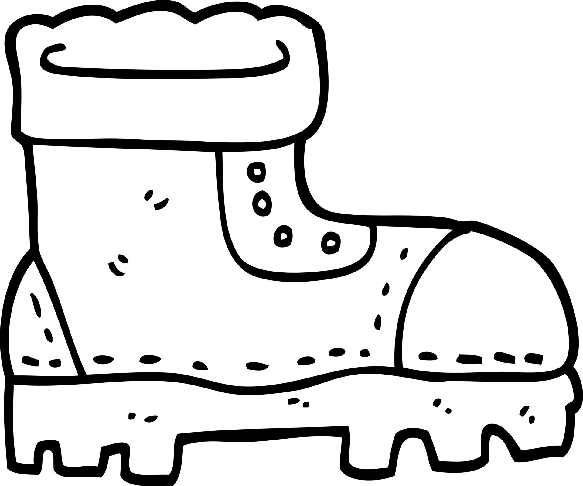 line drawing cartoon work boot 12209405 Vector Art at Vecteezy