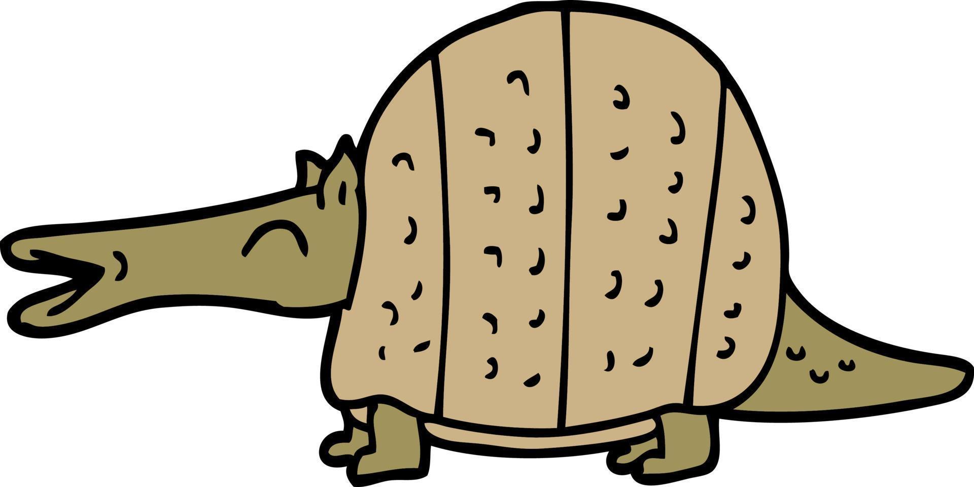 cartoon doodle armadillo vector