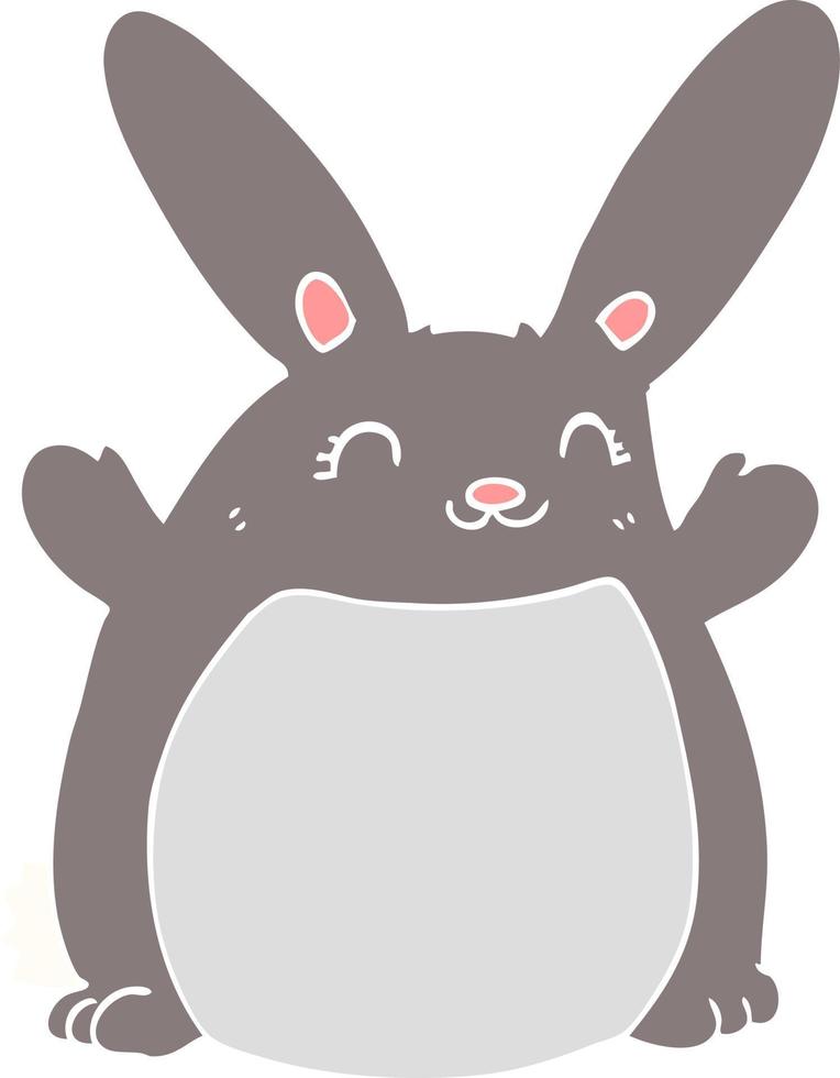 flat color style cartoon rabbit vector