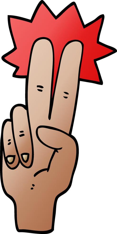 cartoon doodle peace sign vector