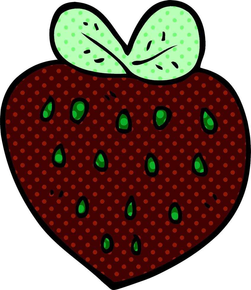 cartoon doodle strawberry fr vector