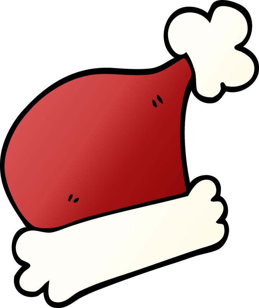 cartoon doodle christmas hats vector
