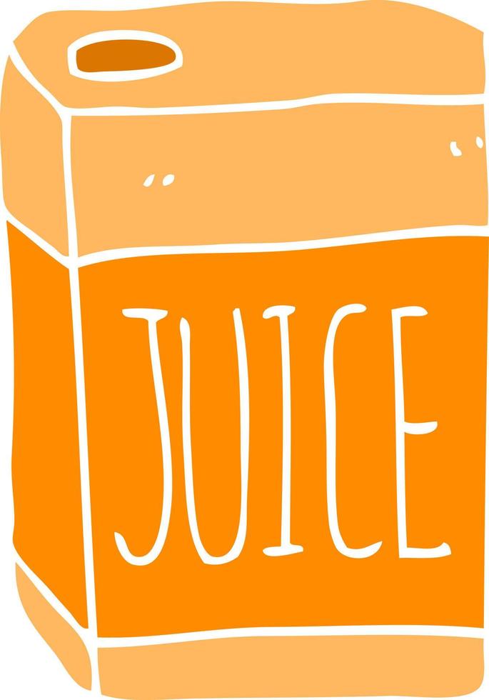 flat color style cartoon juice box vector